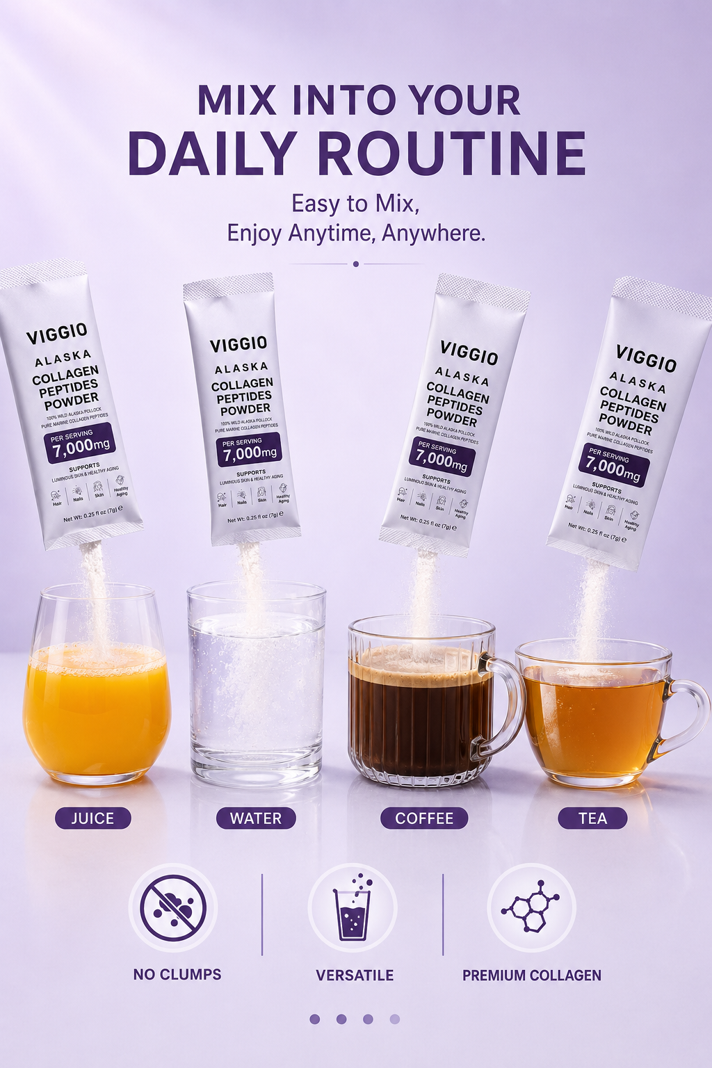 VIGGIO Alaska Collagen Peptides Powder