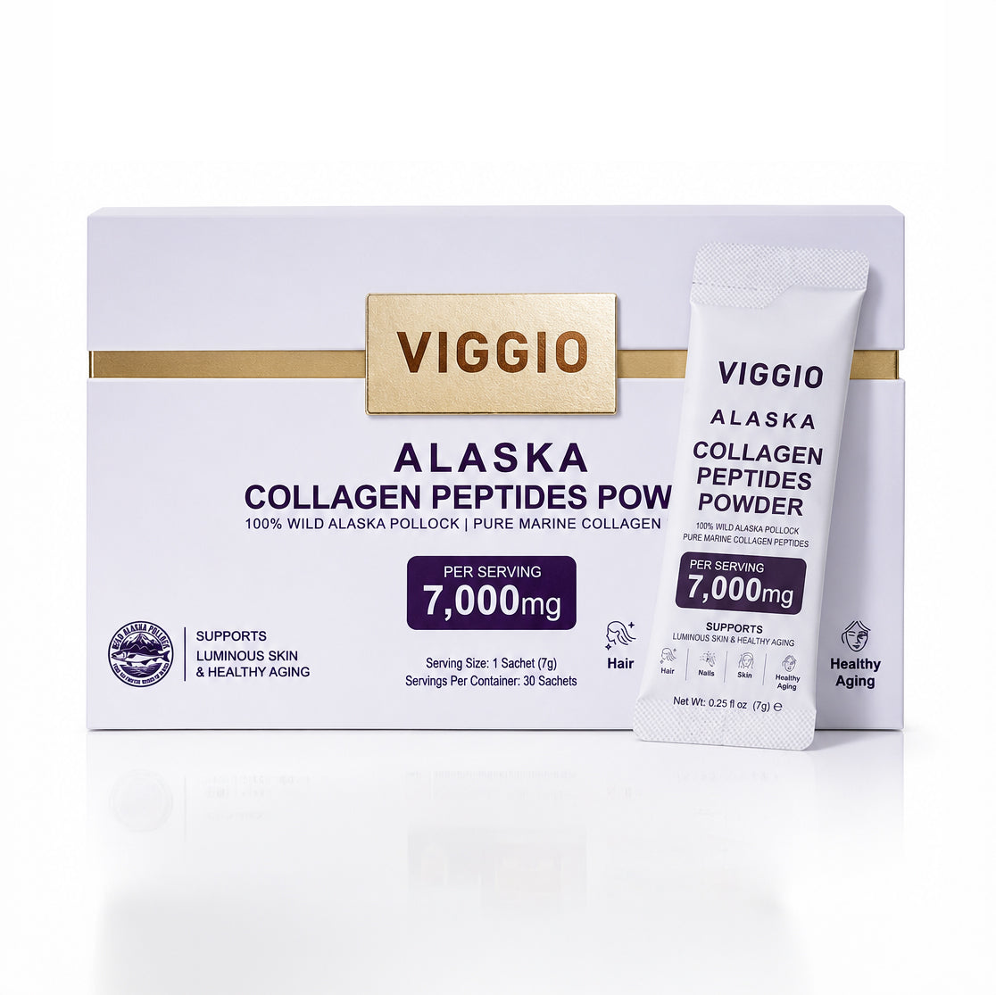 VIGGIO Alaska Collagen Peptides Powder
